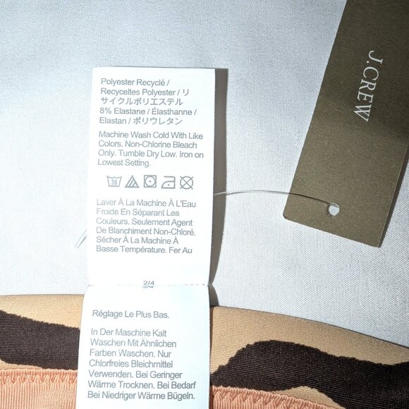 NWT J. Crew | XS/Small 2pc Top & Bottom Zebra Stripe Bikini - Picture 9 of 9